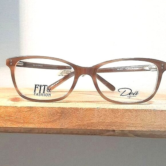 NEW Eyeglass Frame Rx'able women glasses brown oversized big modern 58-18-145 - Picture 1 of 7